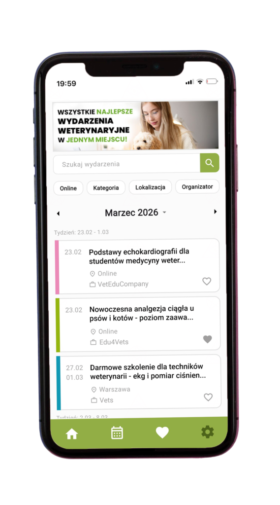 Aplikacja mobilna wydarzenia weterynaryjne